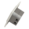 NP0006A Wall Outlet | Metal die-cast housing with strain relief; Horizontal cable entry with strain relief; Network wall outlet Cat.6 fully shielded, with surface back box | Pure White