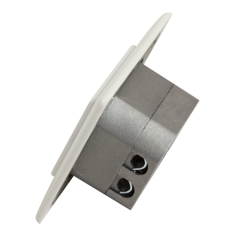 NP0006A Wall Outlet | Metal die-cast housing with strain relief; Horizontal cable entry with strain relief; Network wall outlet Cat.6 fully shielded, with surface back box | Pure White