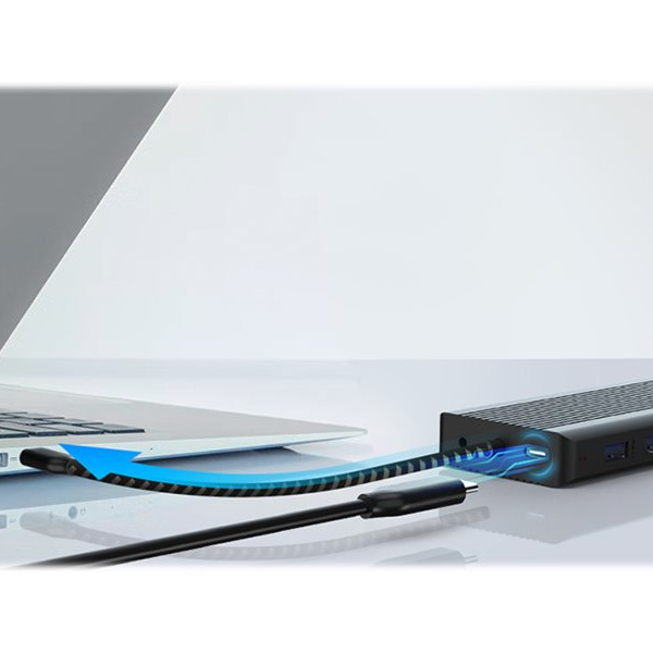 Raidsonic | Icy Box 9-in-1 USB Type-C un Type-A dokstacija ar divām video izvadiem | IB-DK4080AC | Dokstacija | Ethernet LAN (RJ-45) porta skaits 1 | USB 2.0 portu skaits 3 | HDMI portu skaits 2 | Ethernet LAN