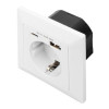 Digitus | Safety Plug for Flush Mounting with 1 x USB Type-C, 1 x USB A