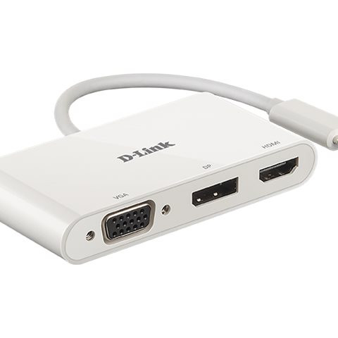 D-Link | 3‑in‑1 USB‑C uz HDMI/VGA/DisplayPort adapteris | DUB-V310 | USB hub | USB Type-C