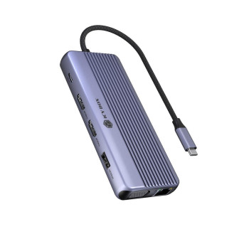 Raidsonic Icy Box Travel Dock 12-in-1, 3x video izvade (2x HDMI + 1x VGA) | IB-DK4062-CPD