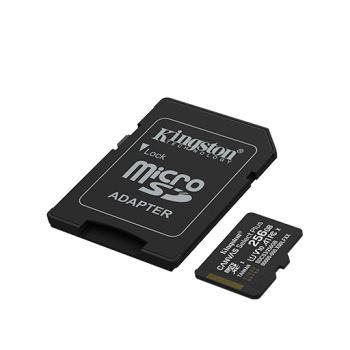 Kingston Canvas Select Plus | 256 GB | microSD | zibatmiņas klase Class 10, UHS-I, U1/U3, video klase 10/30, A1