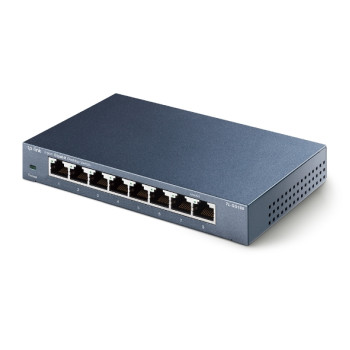 TP-LINK | Slēdzis | TL-SG108 | Nevadāms | Galda | 8 Gigabit Ethernet (vara) porti | Barošanas avots Ārējais | 36 mēnesi