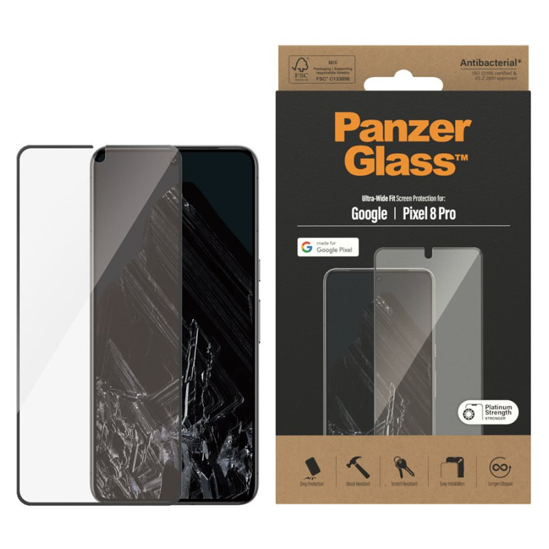 PanzerGlass Google Pixel 8 Pro UWF, melns AB | PanzerGlass