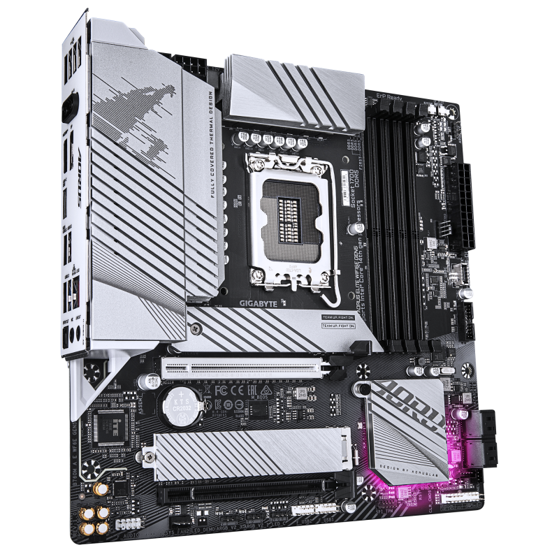 Gigabyte B760M AORUS ELITE WIFI6E GEN5 | Processor family Intel | Processor socket LGA1700 | DDR5 | Supported hard disk drive interfaces M.2, SATA | Number of SATA connectors 4