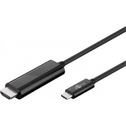Goobay | USB-C uz HDMI adaptera kabelis (4k 60 Hz) | USB-C spraudnis | HDMI spraudnis (tips A) | USB-C to HDMI | 1.8 m