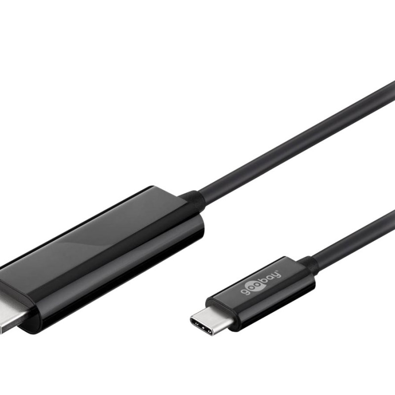 Goobay | USB-C uz HDMI adaptera kabelis (4k 60 Hz) | USB-C spraudnis | HDMI spraudnis (tips A) | USB-C to HDMI | 1.8 m