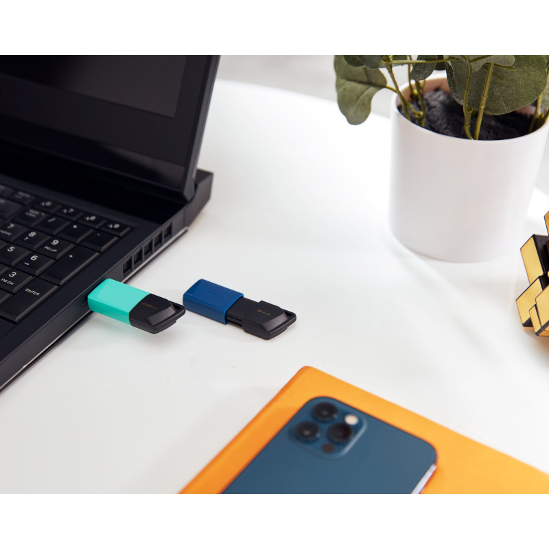 Kingston | USB zibatmiņa | DataTraveler Exodia | 256 GB | USB 3.2 Gen 1 | Melna/akrila zila