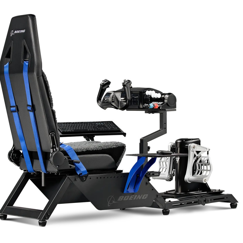 Next Level Racing Boeing Commercial Edition lidmašīnas reālistiskas vadības simulators | Zilas akcentēšanas detaļas