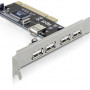 Logilink | 4+1-portu USB 2.0 | PCI