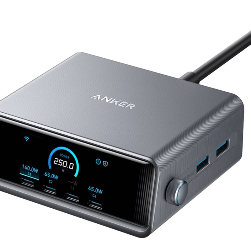 Anker Prime lādētājs (250W, 6 porti, GaNPrime) | A2345341