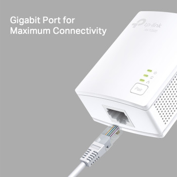 TP-LINK | Gigabit Powerline sākuma komplekts | TL-PA7017 KIT | 10/100/1000 Mbit/s | Ethernet LAN (RJ-45) porti 1 | Bez Wi-Fi | Maks. datu pārraides ātrums 1000 Mbit/s | Papildu kontaktligzda