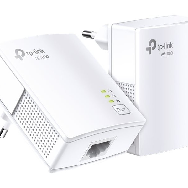 TP-LINK | Gigabit Powerline sākuma komplekts | TL-PA7017 KIT | 10/100/1000 Mbit/s | Ethernet LAN (RJ-45) porti 1 | Bez Wi-Fi | Maks. datu pārraides ātrums 1000 Mbit/s | Papildu kontaktligzda