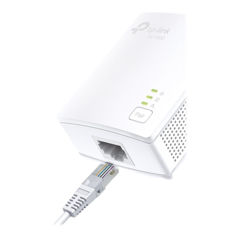 TP-LINK | Gigabit Powerline sākuma komplekts | TL-PA7017 KIT | 10/100/1000 Mbit/s | Ethernet LAN (RJ-45) porti 1 | Bez Wi-Fi | Maks. datu pārraides ātrums 1000 Mbit/s | Papildu kontaktligzda