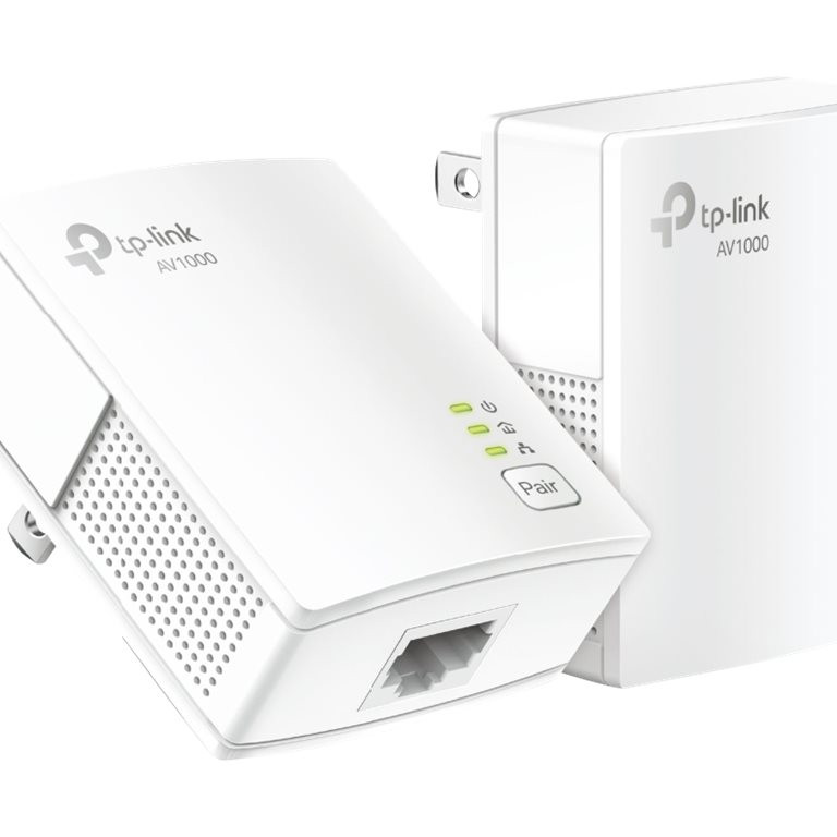 TP-LINK | Gigabit Powerline sākuma komplekts | TL-PA7017 KIT | 10/100/1000 Mbit/s | Ethernet LAN (RJ-45) porti 1 | Bez Wi-Fi | Maks. datu pārraides ātrums 1000 Mbit/s | Papildu kontaktligzda