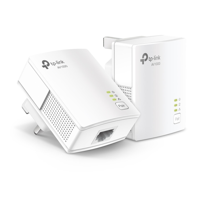 TP-LINK | Gigabit Powerline sākuma komplekts | TL-PA7017 KIT | 10/100/1000 Mbit/s | Ethernet LAN (RJ-45) porti 1 | Bez Wi-Fi | Maks. datu pārraides ātrums 1000 Mbit/s | Papildu kontaktligzda