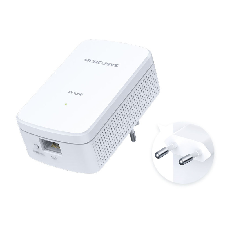 Mercusys | AV1000 Gigabit Powerline Starter komplekts | MP500 KIT | 1000 Mbit/s | Ethernet LAN (RJ-45) porti 1
