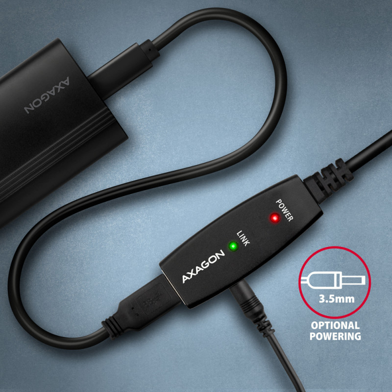AXAGON | Aktīvs pagarinājuma kabelis, 7.5 m | ADR-207 | USB Type-A uz USB Type-A