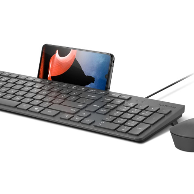 Lenovo 310 USB-A vada komplekts US English | Klaviatūra un pele | Vadu | Pele iekļauta | US English | Luna Grey