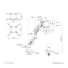 Neomounts DS70-256BL1 spēļu monitora roka 24-57