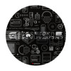Genesis Protective Floor Mat Tellur 300 Round Gear Polyester | Floor Mat | Multicolor