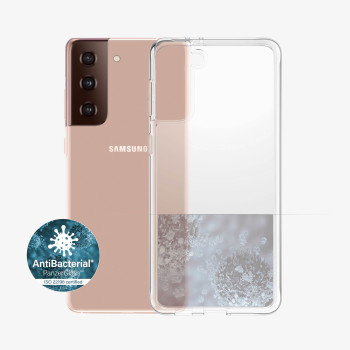 PanzerGlass | ClearCase | Vāciņš | Samsung | Galaxy S21+ sērija | Termoplastisks poliuretāns (TPU) | Caurspīdīgs | Pret dzeltenošanos; Skrāpējumiem izturīgs; Pret taukainību; Pret novecošanos; Antibakteriāls