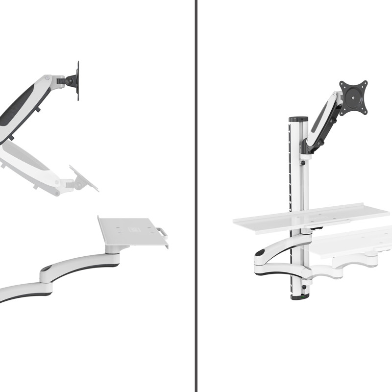 Digitus Wall mount | DA-90451 | Rotate, Swivel | 32 " | Maximum weight (capacity) 8 kg | White/Black