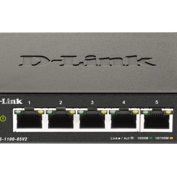 D-Link | Smart Managed Switch | DGS-1100-05V2/E | Pārvaldāms L2 | Uzstādāms 19