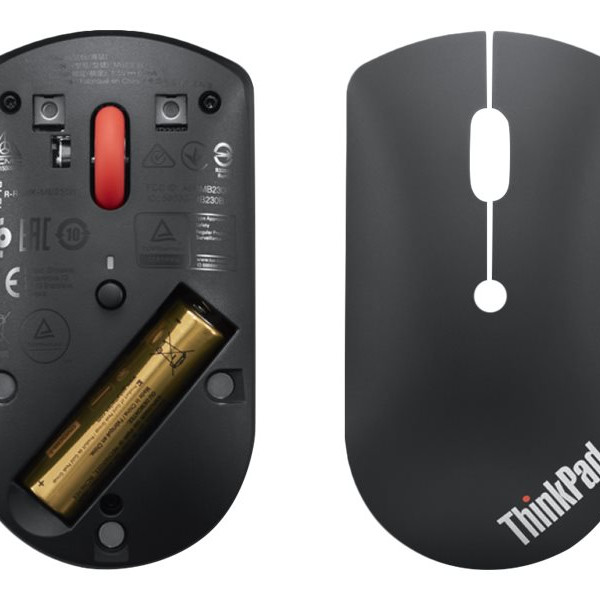 Lenovo | ThinkPad Bluetooth Silent Mouse | Wireless | Bluetooth 5.0 | Black | 1 year(s)