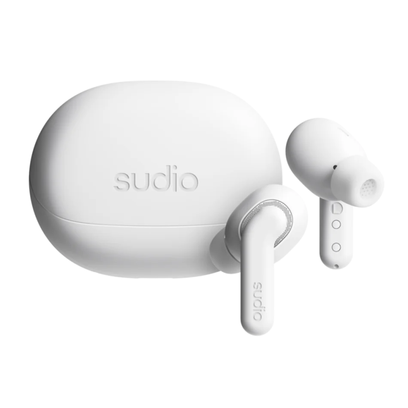 Sudio Earbuds | E4 Pro | Bluetooth | In-ear | Microphone | Cloud White | Noise canceling | Noise reduction | Wireless