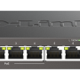 D-Link | 8-Portu Gigabit PoE slēdzis (4xPoE) | DGS-1008P | Nenodrošināts pārvaldījums | Galda | Barošanas avots: Ārējais