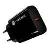 Natec Ribera USB lādētājs 1x USB-A 18W, melns