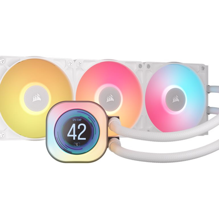 Corsair iCUE LINK TITAN 360 RX LCD Liquid CPU Cooler, White | Corsair