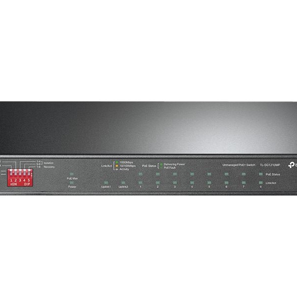 TP-LINK | 10-Port Gigabit Easy Smart Switch with 8-Port PoE+ | TL-SG1210MP | Unmanaged | Desktop | Power supply type External | 60 month(s)