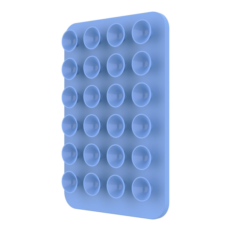 Fixed | MagMate | MagSafe Holder With Suction Cups | Apple | iPhone 12 and newer, or any phone with a MagSafe case | Liquid Silicone | Blue