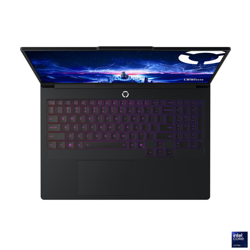 Lenovo Legion Pro 7 16IAX10H | Eclipse Black | 16 " | OLED | WQXGA | 2560 x 1600 pixels | Intel Core Ultra 9 | 275HX | 32 GB | CSODIMM DDR5 | Solid-state drive capacity 2x1000 GB | NVIDIA GeForce RTX 5080 | GDDR7 | 16 GB | Windows 11 Home | 802.11be | Bluetooth version 5.4 | Keyboard language English | Keyboard backlit