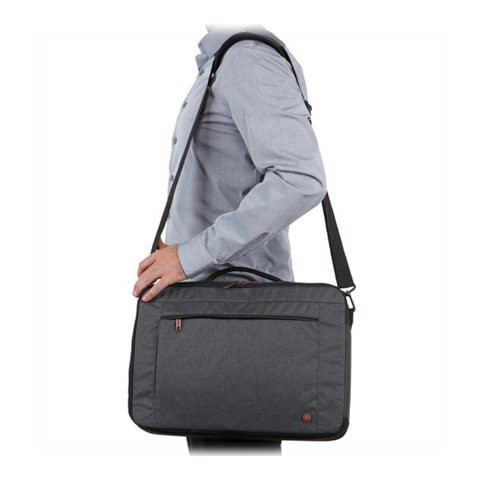 Case Logic | Era Hybrid Briefcase | Fits up to size 15.6 " | Messenger - Briefcase/Backpack | Shoulder strap | Obsidian