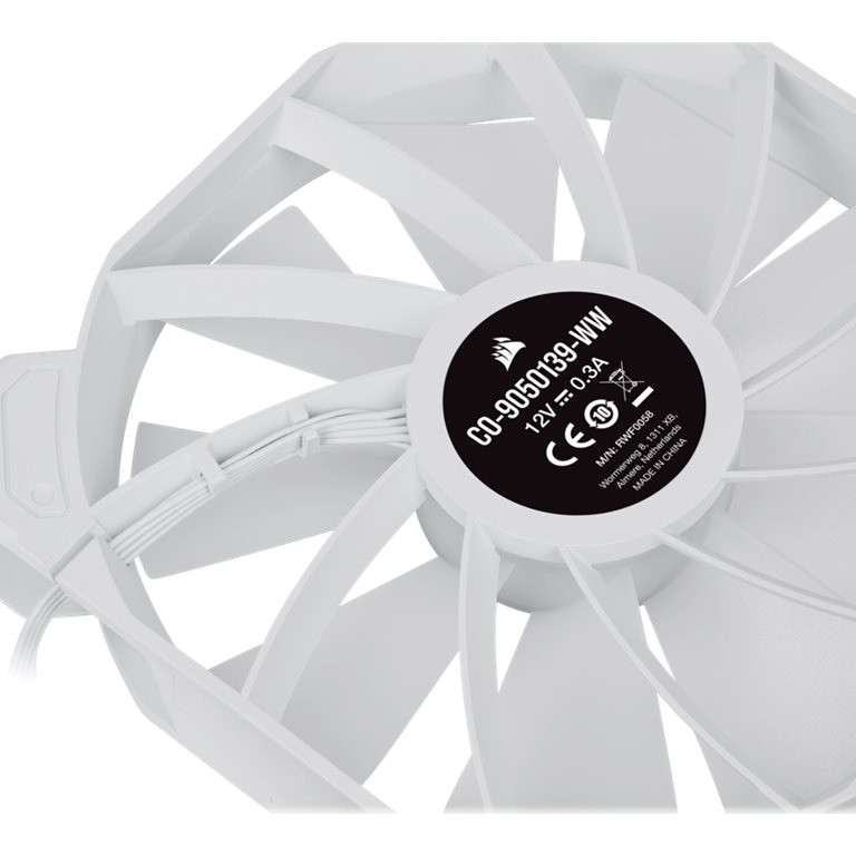 Corsair | 140 mm balts PWM ventilators, divu ventilatoru komplekts ar Lighting Node CORE | iCUE SP140 RGB ELITE Performance | korpusa ventilators