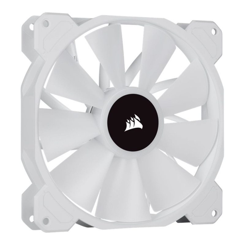 Corsair | 140 mm balts PWM ventilators, divu ventilatoru komplekts ar Lighting Node CORE | iCUE SP140 RGB ELITE Performance | korpusa ventilators