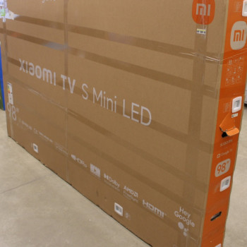 IZPĀRDOŠANA. Xiaomi TV S Mini LED 98 2026 | IZPĀRDOŠANA. | Xiaomi S Mini LED 2026 | 98 | Smart TV | Google TV | 4K UHD | Tumši pelēks | BOJĀTA IEPAKOJUMA, TRŪKST VIENS SKRŪVE, IEDAUBA AIZMUGURĒ, DEMONSTRĀCIJAS EXEMPLĀRS