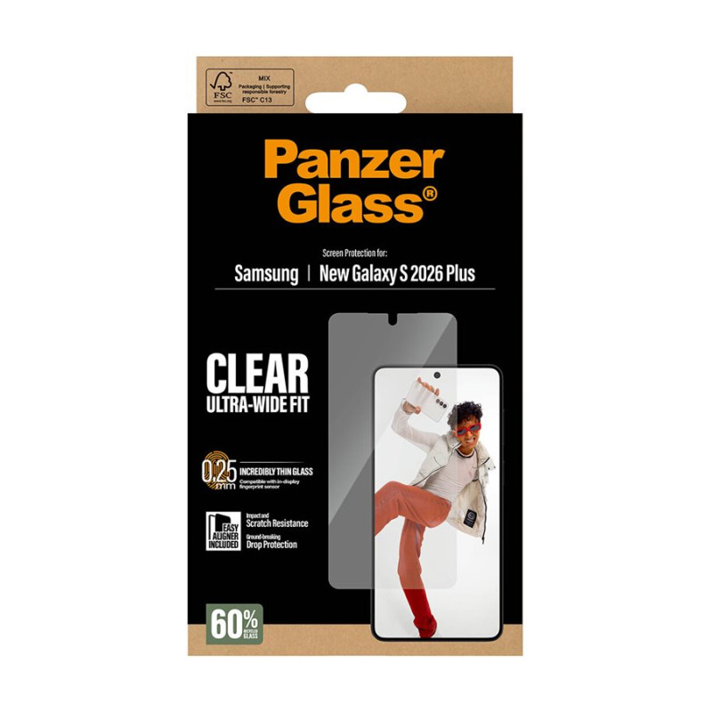 PanzerGlass Screen Protector Samsung New Galaxy S26 Plus | Ultra-Wide Fit w. EasyAligner | PanzerGlass