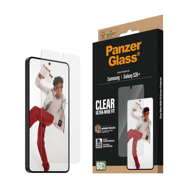 PanzerGlass Screen Protector Samsung New Galaxy S26 Plus | Ultra-Wide Fit w. EasyAligner | PanzerGlass