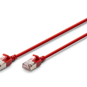 Digitus CAT 6A F-FTP plānais komunikācijas kabelis, 0,3 m | DK-1632-A-003S-R | Sarkans