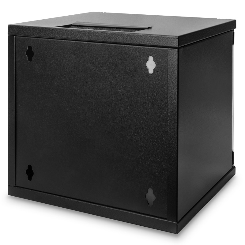 Digitus | Sienas uzstādāms skapis | DN-10-06U-B | IP aizsardzības klase: IP20; Priekšējās durvis: Stikla durvis, vienu pusi atveramas; Skapja tips: Sienas uzstādāms skapis; Dziļums: 300 mm; Slodzes kapacitāte: 30 kg | Melns