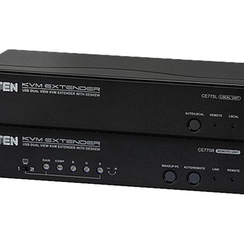Aten | CE775-AT-G USB VGA Dual View Cat 5 KVM pagarinātājs ar deskju (1280 x 1024@300m)
