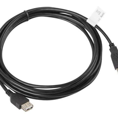 Lanberg | USB-A 2.0 Cable, 3 m | CA-USBE-10CC-0030-BK | USB Type-A to USB Type-A