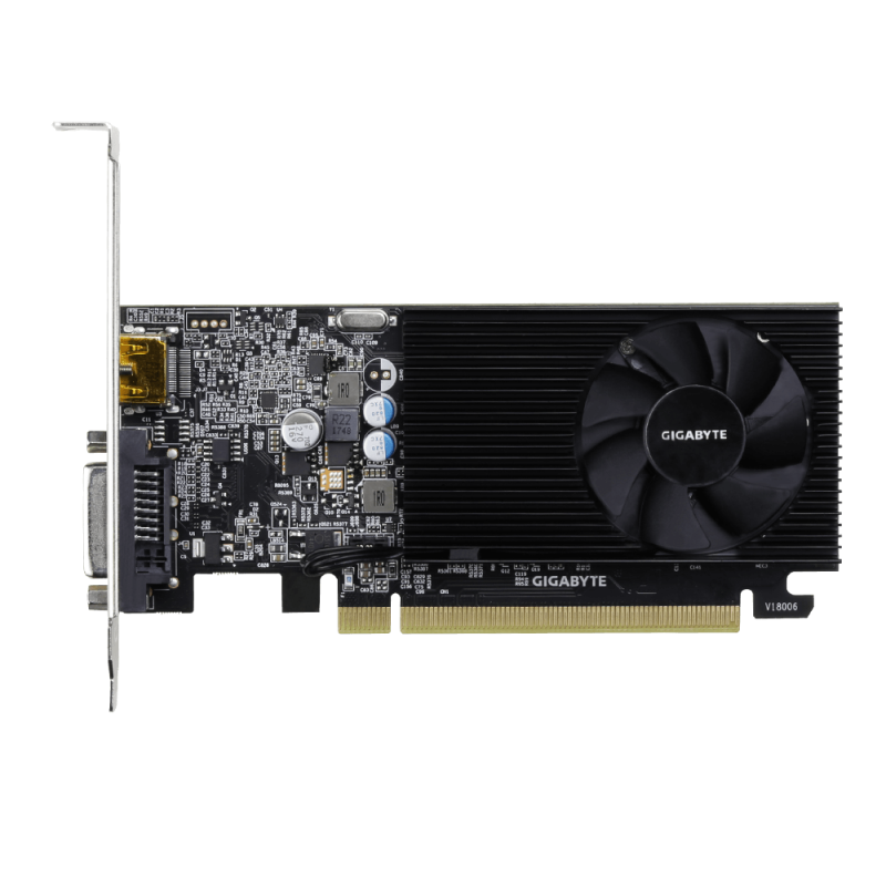 Gigabyte | GV-N1030D4-2GL 1.0 | NVIDIA | 2 GB | GeForce GT 1030 | DDR4 | DVI-D portu skaits 1 | HDMI portu skaits 1 | PCI Express 3.0 | Atmiņas darbības frekvence 2100 MHz | Procesora frekvence 1417 MHz