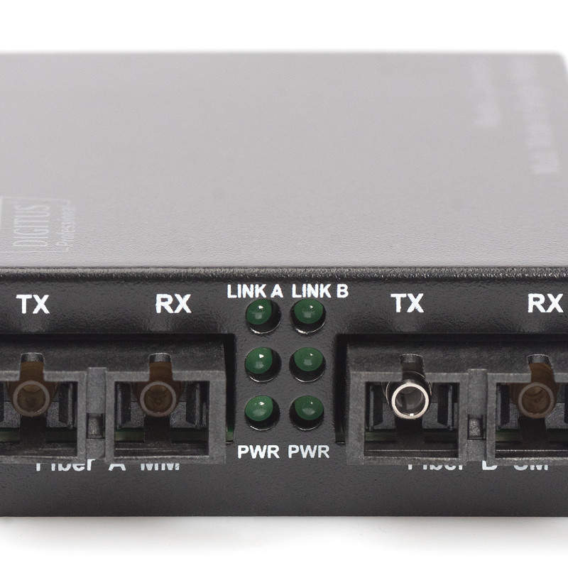 Digitus | Fast Ethernet optisko sakaru konvertors no multimode uz singlemode SC uz SC, viļņa garums 1310 nm | DN-82024 | SC | SC