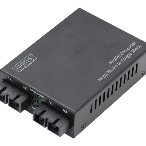 Digitus | Fast Ethernet optisko sakaru konvertors no multimode uz singlemode SC uz SC, viļņa garums 1310 nm | DN-82024 | SC | SC